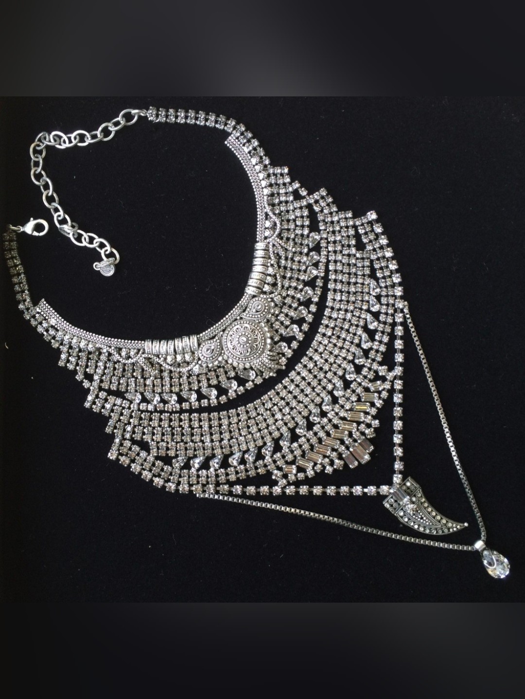 Dylanlex Gia Necklace - Silver Multi-Layer Statement Necklace